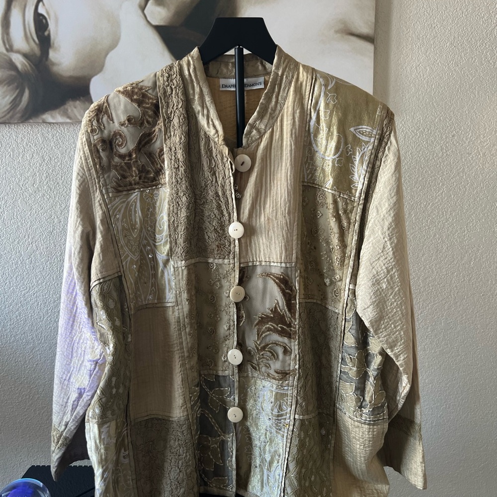 Draper’s and Damon’s Patchwork Button-Up Coat/ Great Condition/ Stunning!